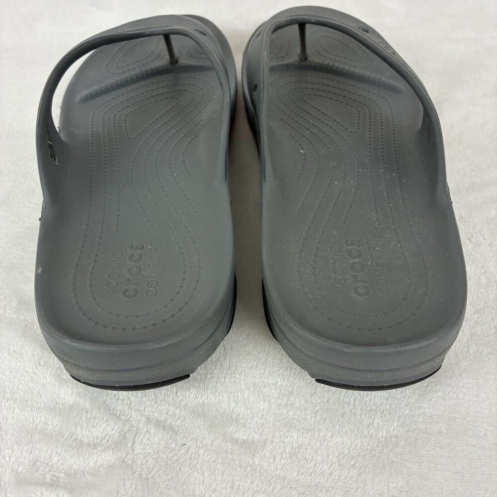 CROCS Classic All Terrain Flip Flops Men’s Size 15 Gray Water Resistant Shoes - Picture 4 of 12